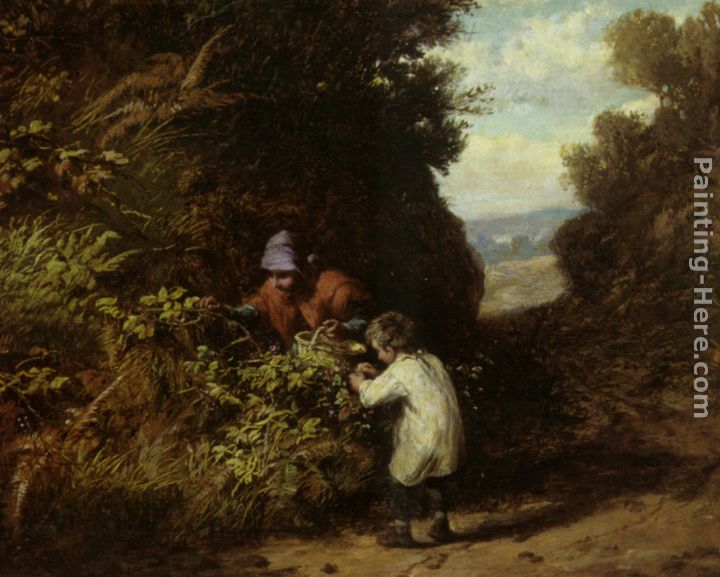 The Blackberry Gatherers painting - William Bromley III The Blackberry Gatherers art painting